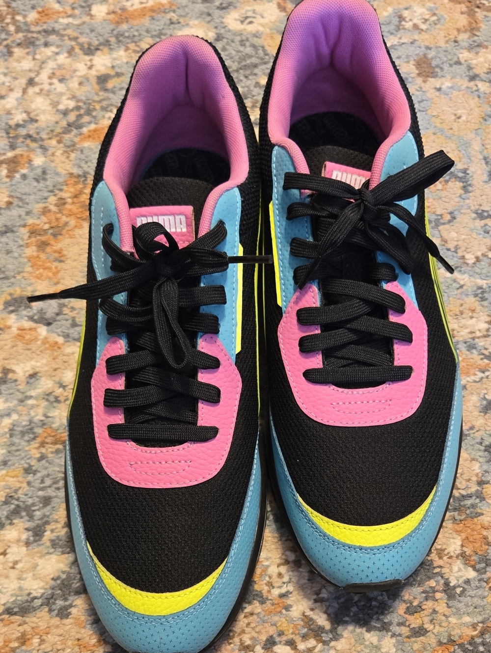 PUMA City Rider "Black/Turquoise/Pink" Men's Shoe Size 12